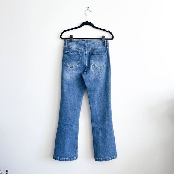 Kensie Jeans Womens The Savannah High Rise Jeans Flare Medium Wash Size 29 - Picture 4 of 10